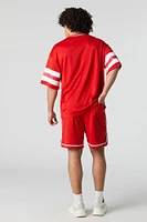 Short sport en filet imprim