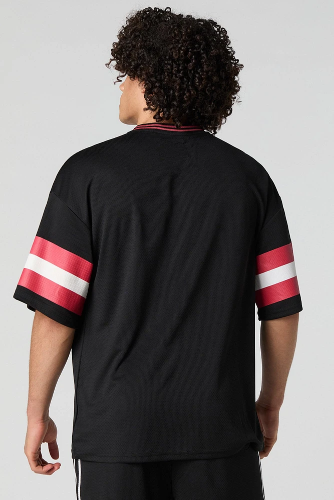 Jersey sport en filet imprimé