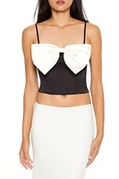 Contrast Bow Cropped Cami