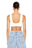 High-Low Curved Hem Cropped Tank