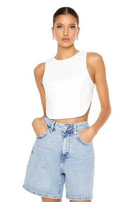 High-Low Curved Hem Cropped Tank