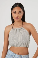 Striped Halter Crop Top