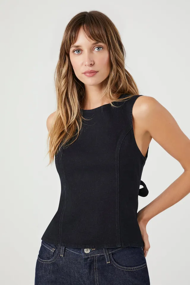 Tie Back Underwire Cropped Top