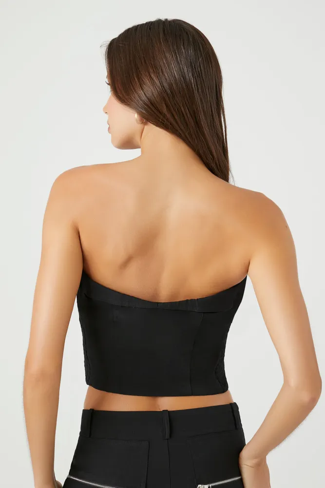 Zip Up Tube Top