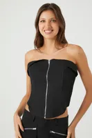 Zip Up Tube Top