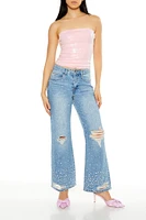 Sequin Cropped Tube Top