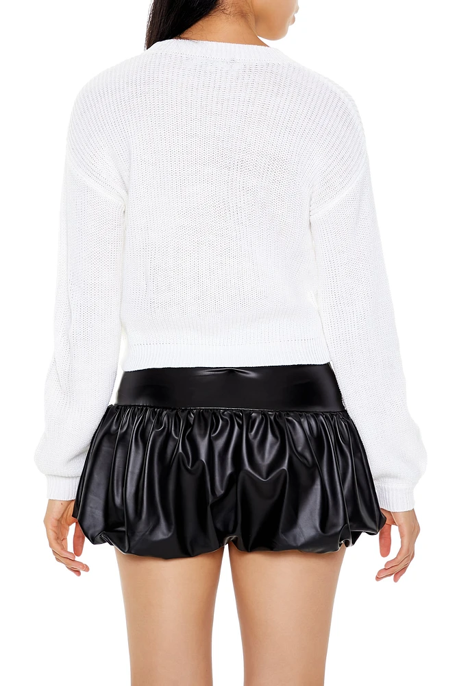 Bow Cropped Sweater