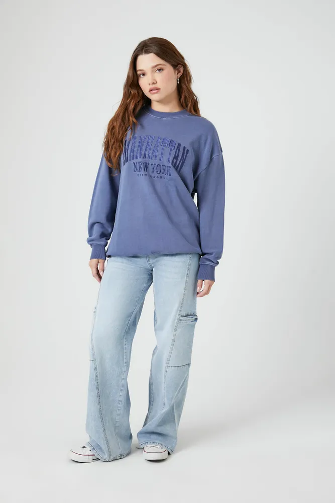 Manhattan Embroidered Fleece Sweatshirt