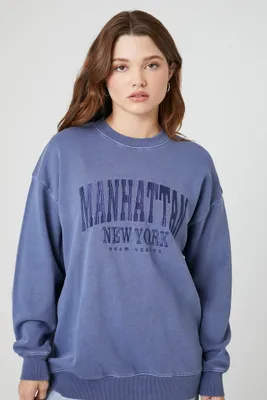 Manhattan Embroidered Fleece Sweatshirt