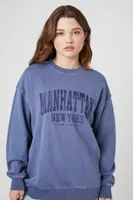 Manhattan Embroidered Fleece Sweatshirt