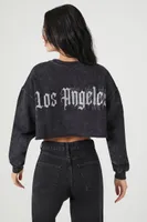 Los Angeles Graphic Cropped Sweatshirt