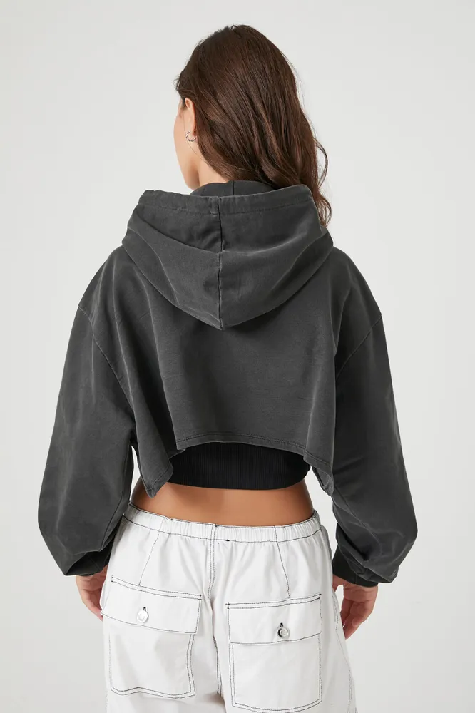 Los Angeles Graphic Cropped Hoodie