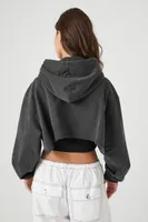 Los Angeles Graphic Cropped Hoodie