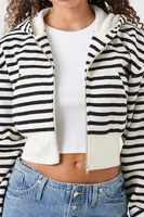 Striped Ribbed Zip-Up Jacket