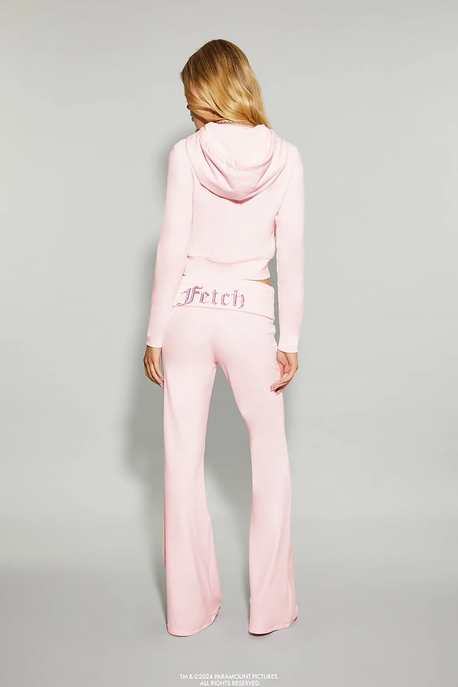 Pantalon Ã  jambe Ã©vasÃ©e en velours imprimÃ© Mean Girls