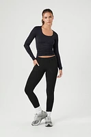 Active Seamless Ruched Long Sleeve Top