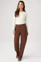 Pinstriped Wide Leg Cargo Pant