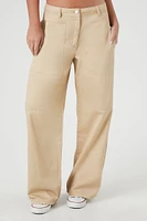 Mid Rise Wide Leg Pant