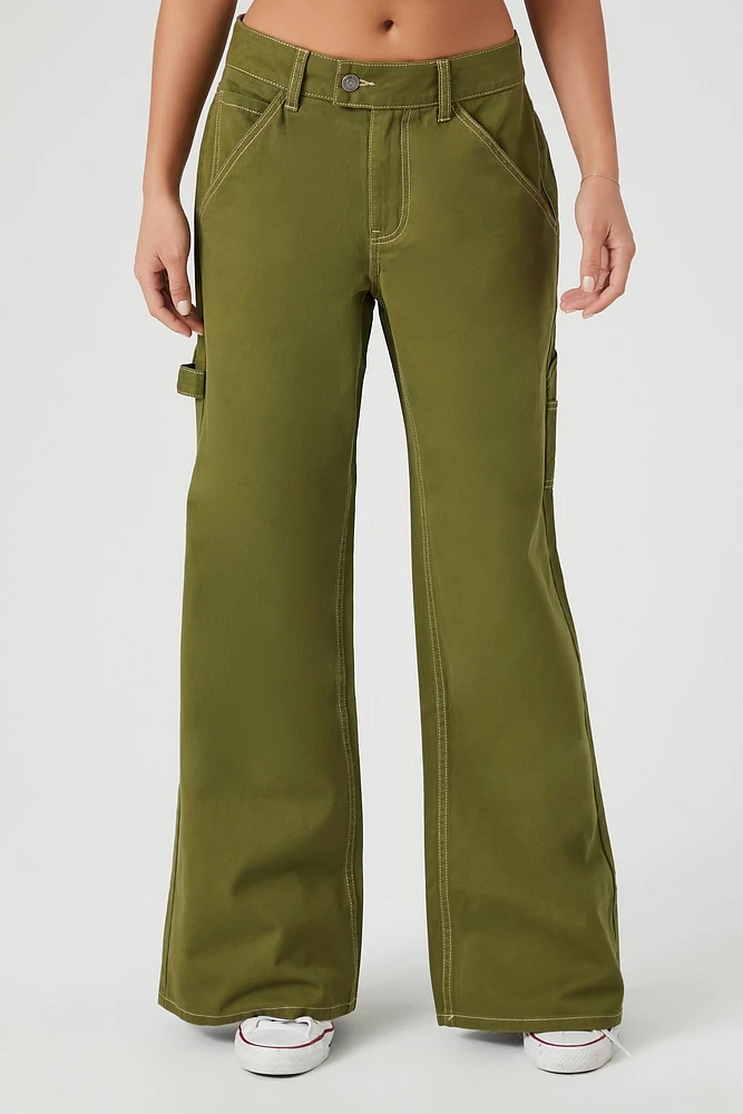 High Rise Wide Leg Utility Pant