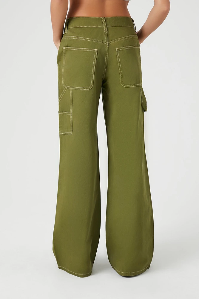 High Rise Wide Leg Utility Pant