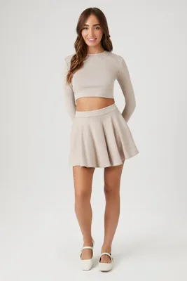 Knit Skater Mini Skirt