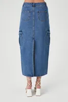 Jupe midi cargo en denim