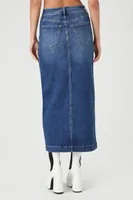 Denim Slit Maxi Skirt