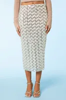 Sequin Lattice Midi Skirt