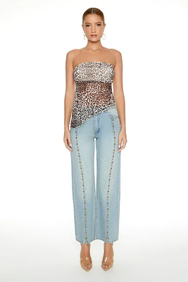 Studded High Rise Bootcut Jean