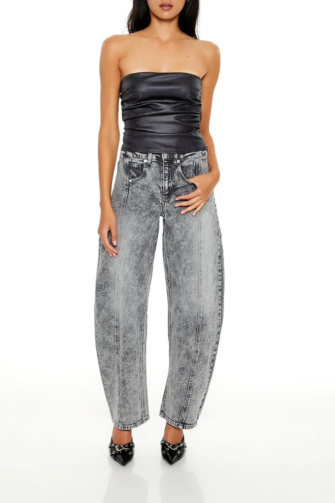 High-Rise Baggy Barrel Jeans