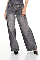 Stone Wash Low-Rise Baggy Jean