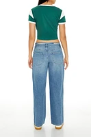 Belted Low-Rise Baggy Jeans