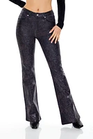 Leopard Print Mid Rise Flare Pant