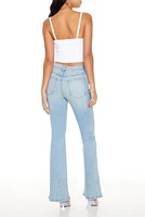 Rhinestone High Rise Flare Jean