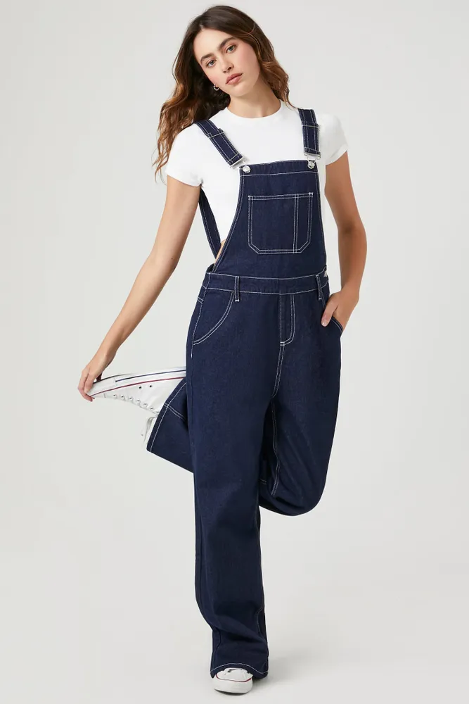 Straight Leg Denim Overall