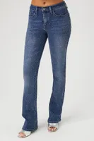 Rhinestone Mid Rise Bootcut Jean