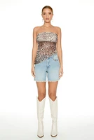 Studded Denim Bermuda Short