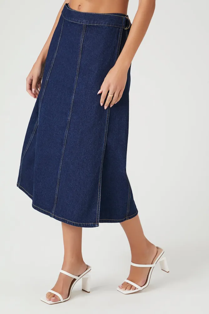 Jupe midi en denim