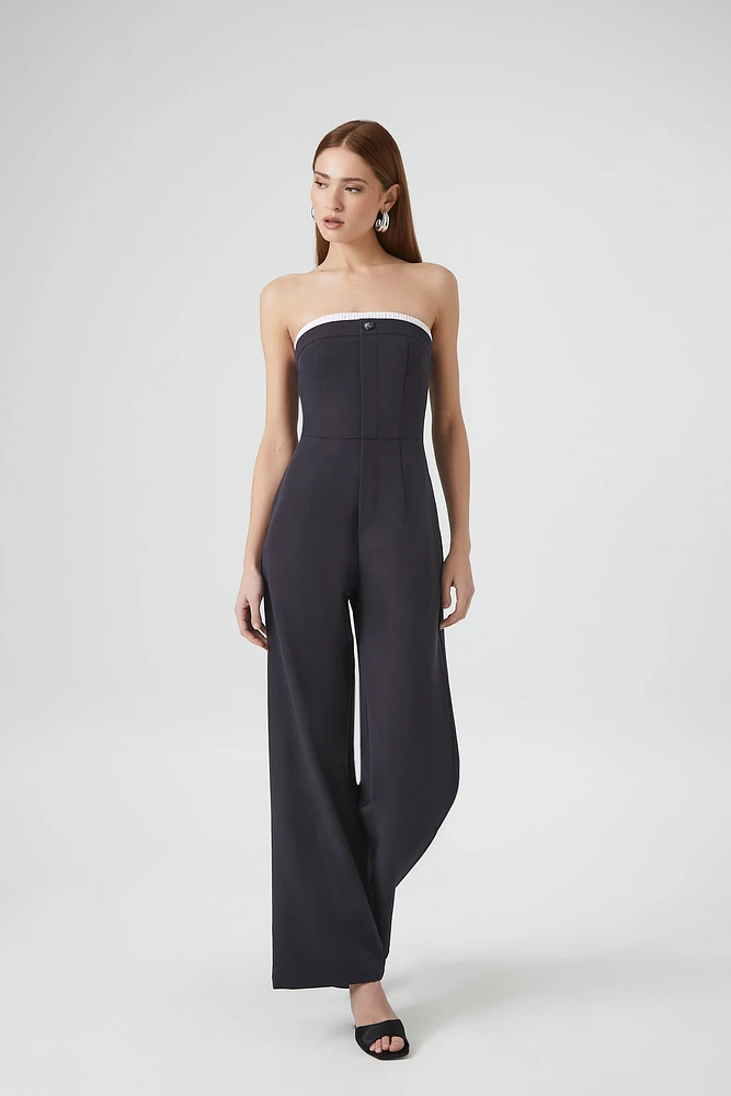 Strapless Wide Leg Jumpsuit