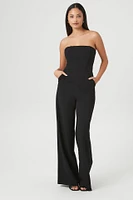 Lace-Up Strapless Jumpsuit