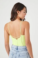 Seamless Ribbed Plunging Bodysuit
