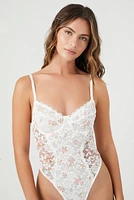 Floral Lace Lingerie Bodysuit