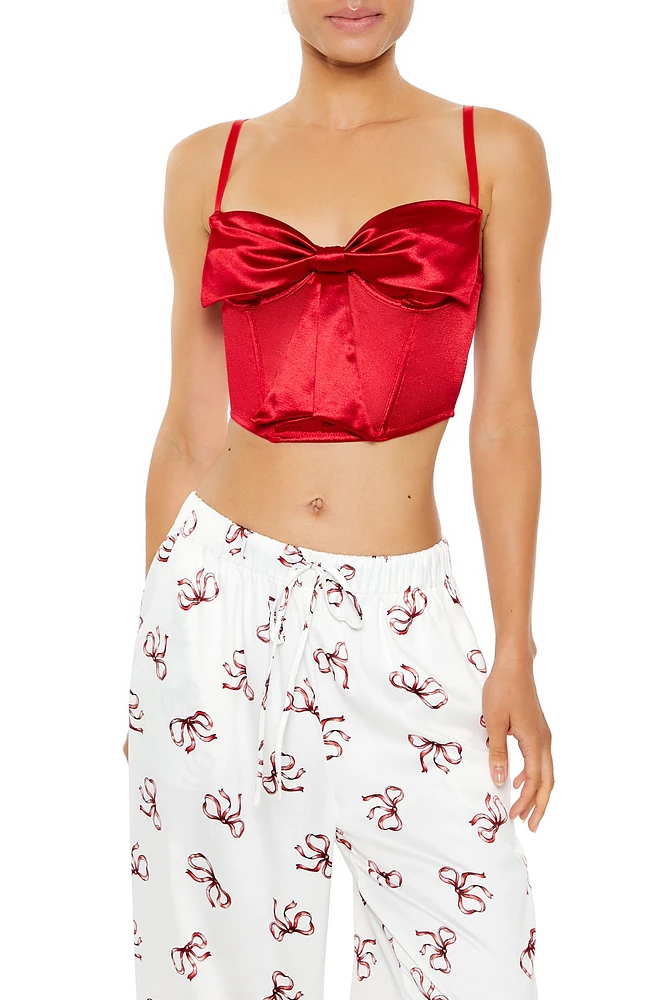 Satin Bow Corset Cami