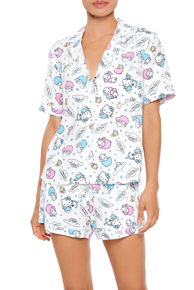 Hello Kitty & Friends Top Short 2 Piece Pajama Set