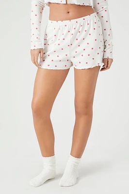 Heart Print Pajama Short