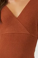 Surplice Midi Sweater Dress