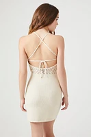 Crochet Back Tie Mini Dress