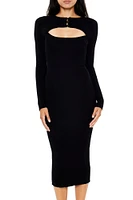 Cutout Bodycon Midi Sweater Dress