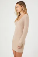 V-Neck Sweater Dress