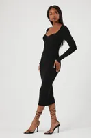 Sweetheart Bodycon Sweater Dress